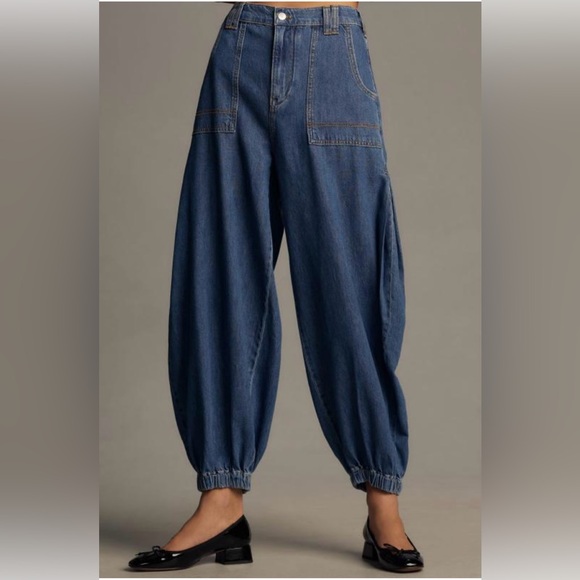 New w/o tags Pilcro Anthropologie Wharfside High Rise Jogger Jeans - Picture 2 of 7